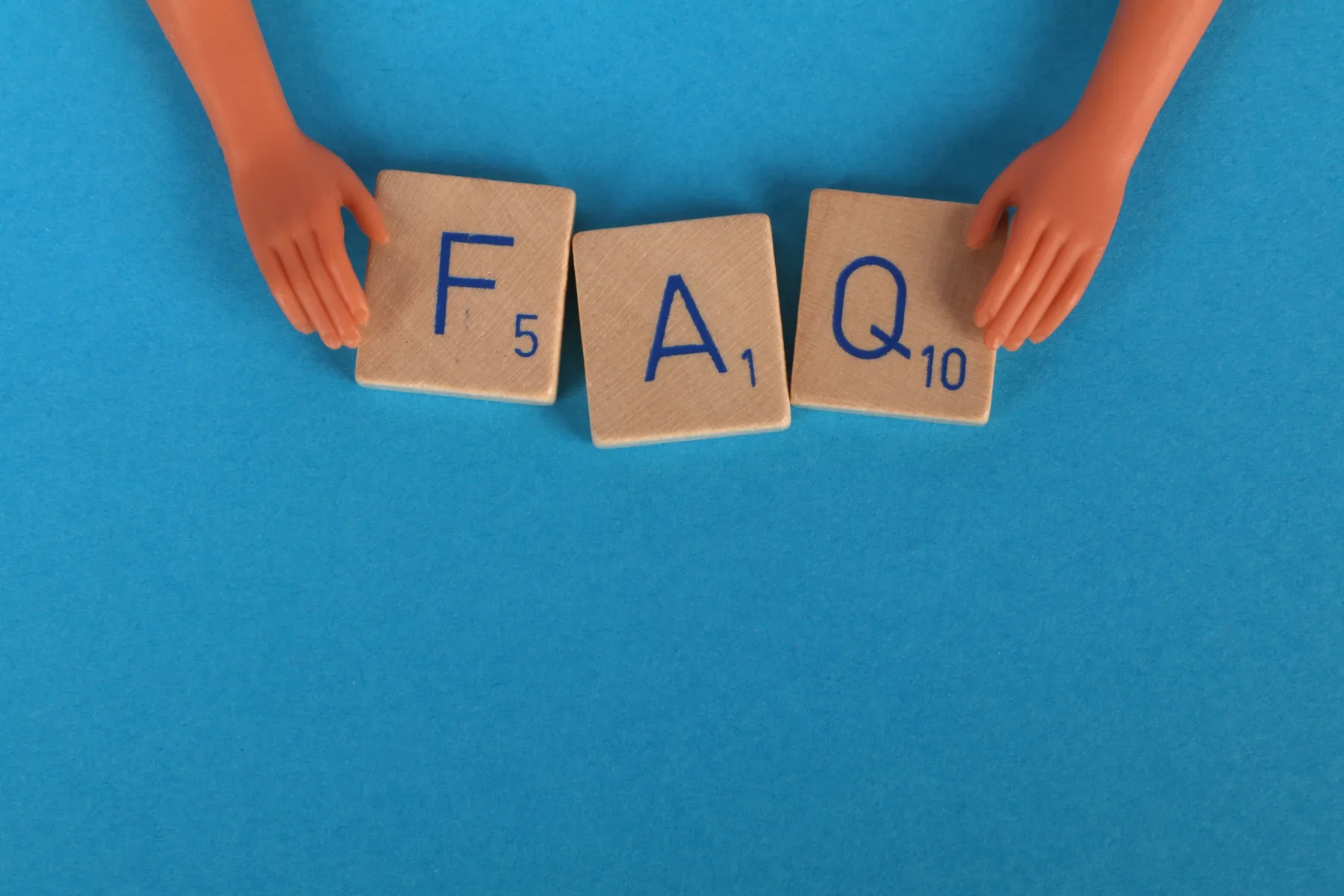 Question marks on a chalkboard for frequently asked website questions.